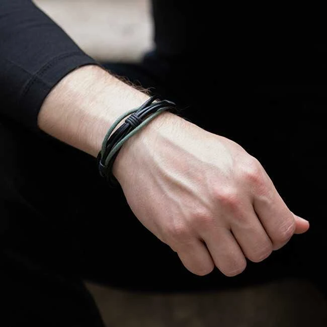 Troli Juodas and žalias men´s bracelet