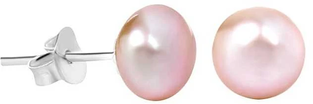 Jwl Luxury Pearls Auskarai su tikru rožiniu perlu JL0289