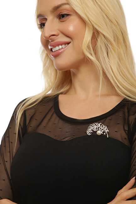 Jwl Luxury Pearls Graži perlinė sagė Plunksna JL0699