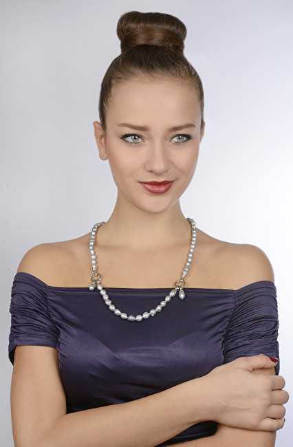 Jwl Luxury Pearls Apyrankė iš tikrų pilkų perlų JL0558