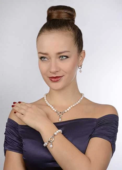 Jwl Luxury Pearls Apyrankė iš tikrų baltų perlų JL0560