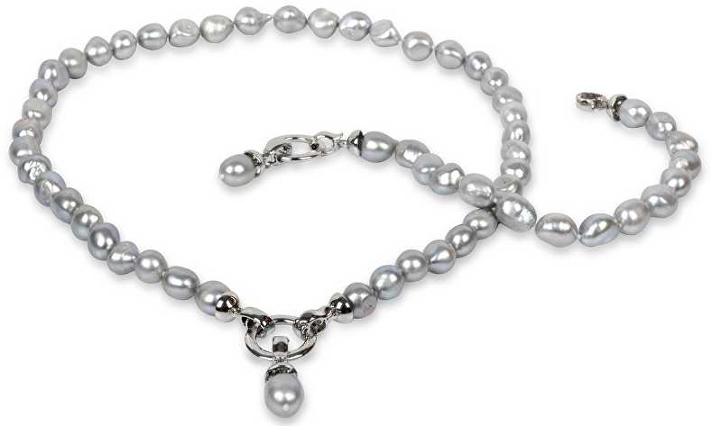 Jwl Luxury Pearls Apyrankė iš tikrų pilkų perlų JL0558