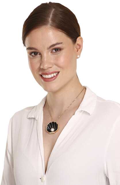Jwl Luxury Pearls Žavi paauksuota kriauklių sagė su perlu 2in1 JL0764