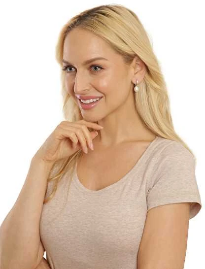 Jwl Luxury Pearls Sidabriniai apvalūs hercogienės Kate auskarai su tikru perlu ir cirkoniais 3in1 JL0685