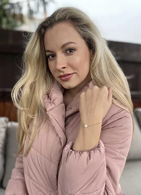 Jwl Luxury Pearls Subtili apyrankė su tikru perlu JL0712