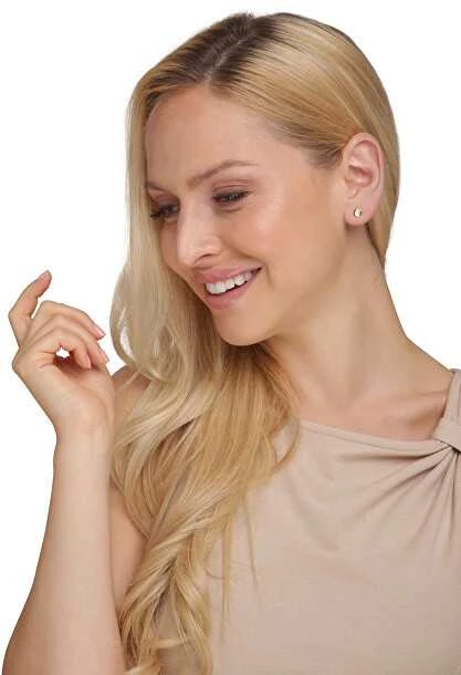 Jwl Luxury Pearls Auksuoti sidabriniai auskarai su sintetiniu opalu JL0615