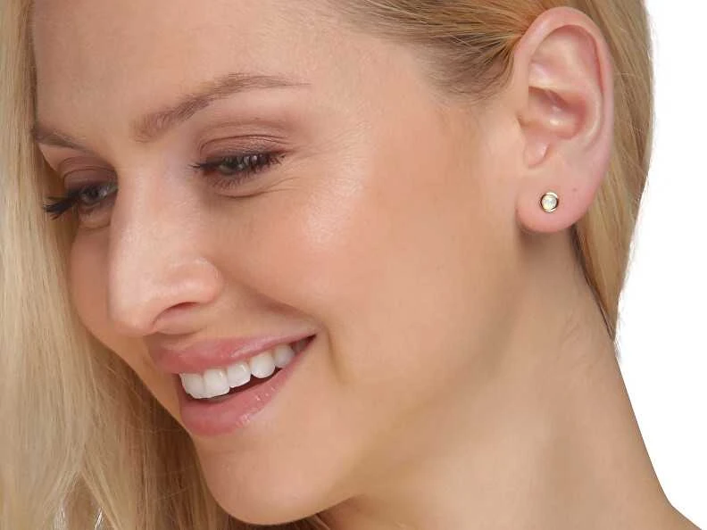 Jwl Luxury Pearls Auksuoti sidabriniai auskarai su sintetiniu opalu JL0615