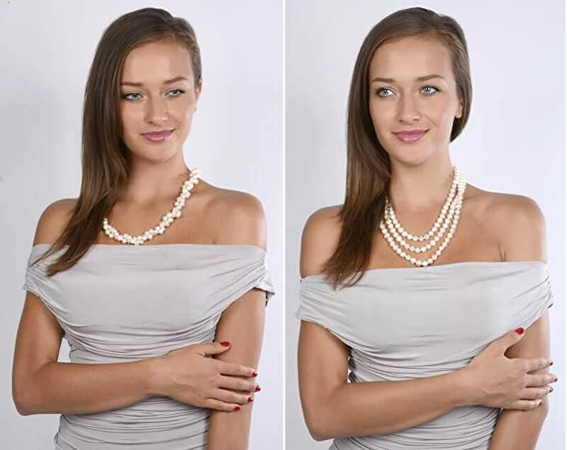 Jwl Luxury Pearls Ilgas vėrinys iš baltų perlų, originalių JL0076