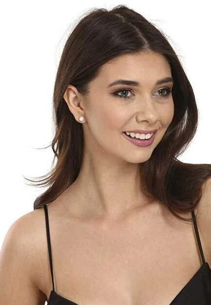 Jwl Luxury Pearls Modernus paauksuotų auskarų rinkinys (1x auskaras, 2x akmeninis auskaras) JL0808