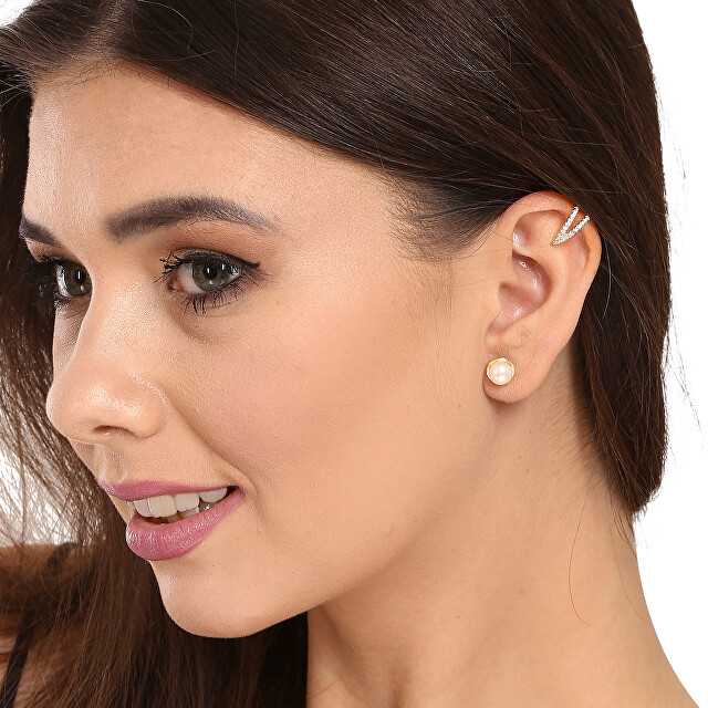 Jwl Luxury Pearls Modernus paauksuotų auskarų rinkinys (1x auskaras, 2x akmeninis auskaras) JL0807
