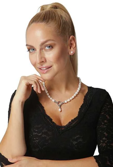 Jwl Luxury Pearls Vėrinys iš tikrų baltų perlų JL0559