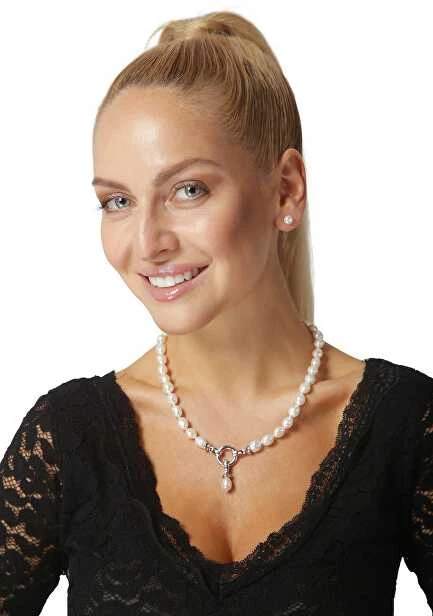 Jwl Luxury Pearls Vėrinys iš tikrų baltų perlų JL0559