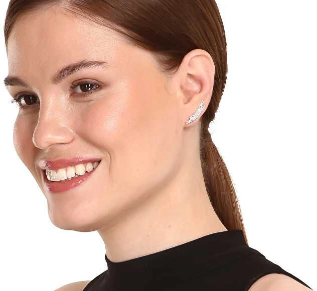 Jwl Luxury Pearls Sparkling long earrings with crystals JL0741