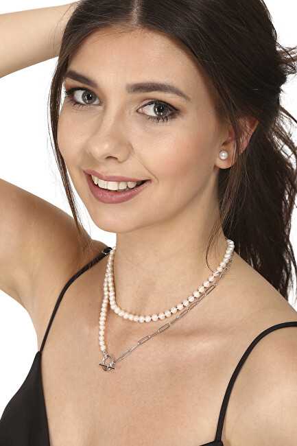 Jwl Luxury Pearls Madingas plieno karoliai su tikrais upės perlais JL0788