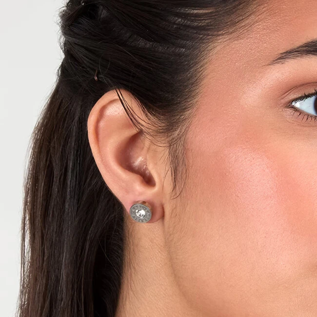 Karl Lagerfeld Steel stud earrings Illume KLBJX17