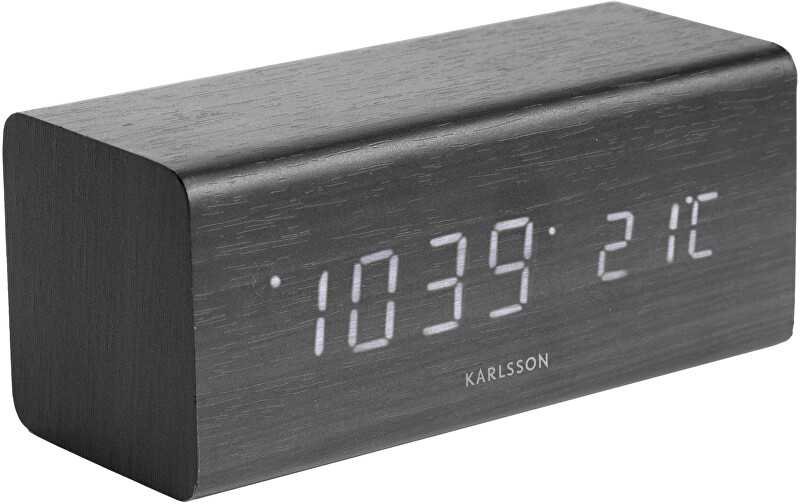 Žadintuvas su ekranu KARLSSON Block KA5652BK (juodos spalvos)