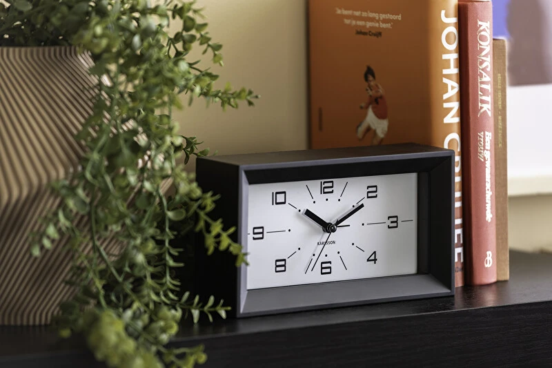 Karlsson Designer table clock with alarm 6066BK