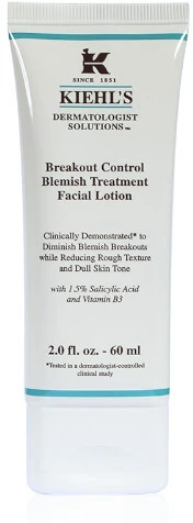 Kiehl´s Kiehl's Dermatologist Solutions Breakout Control Blemish Treatment Facial Lotion losjonas aknės paveiktai odai, 60 ml