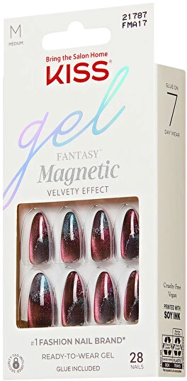 KISS Artificial nails Gel Fantasy Magnetic - Moonlit Veil 28 pcs
