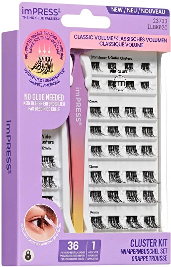 KISS ImPRESS Press on False Blakstienos Kit 02C