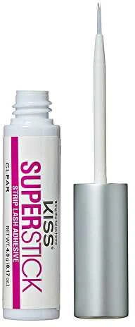 KISS „Super Stick“ 5 dienų ilgalaikio nešiojimo blakstienų klijai (nuimami blakstienų klijai), skaidrūs, 4,8 g