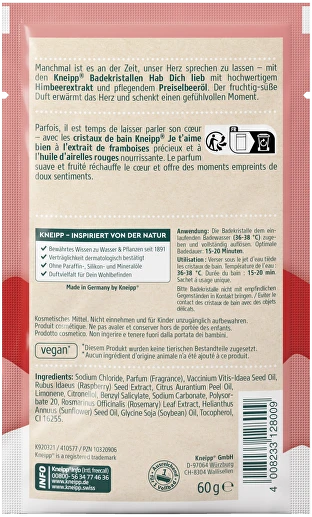 Kneipp vonios druska „Aš tave myliu“, 60 g