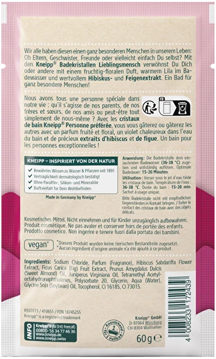 Kneipp Favorite Person Vonios kristalai vonios druska unisex, 60 g