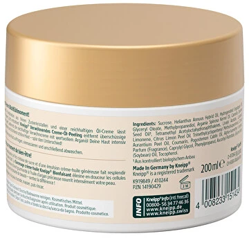 Kneipp Kreminis-Oil Peeling Argan´s Secret Body Peeling moterims, 200 ml