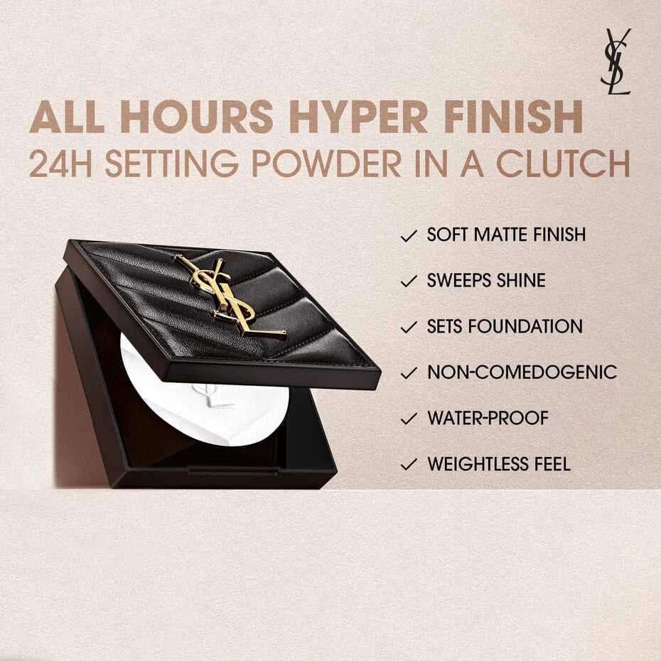 Kompaktinė matinė fiksuojamoji pudra Yves Saint Laurent All Hours Hyper Finish Powder | spalva: 02, 7.5 g