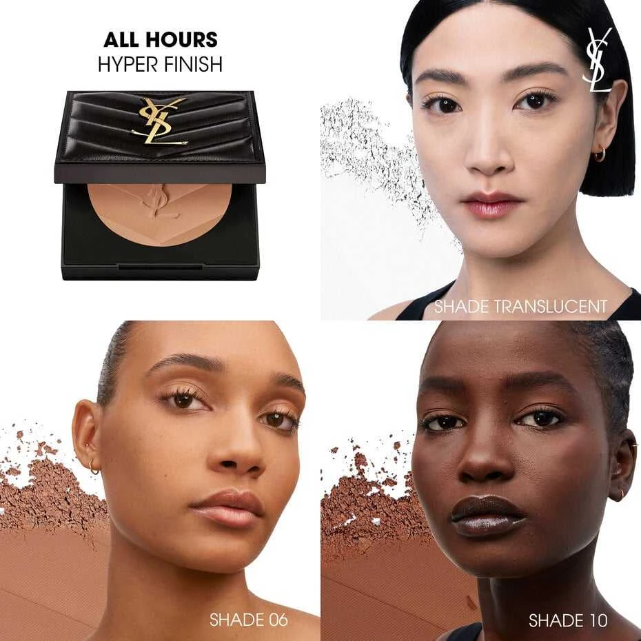 Kompaktinė matinė fiksuojamoji pudra Yves Saint Laurent All Hours Hyper Finish Powder | spalva: 02, 7.5 g