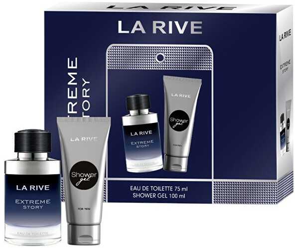 LA RIVE rinkinys vyrams EXTREME STORY (tualetinis vanduo 75 ml+dušo želė 100 ml)