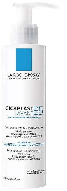 La Roche Posay Cicaplast Lavant B5 švelnus putuojantis veido ir kūno prausiklis, 200 ml