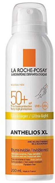 La Roche Posay Anthelios Invisible Mist Ultra Light SPF 50+ apsauginis purškiklis nuo saulės, 200 ml