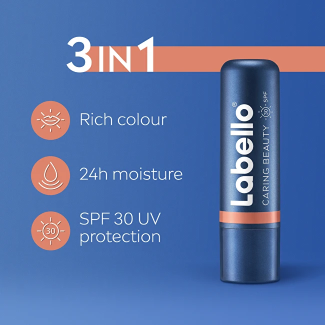 Labello Caring Beauty Nude Tinted Lūpų balzamas 4,8 g