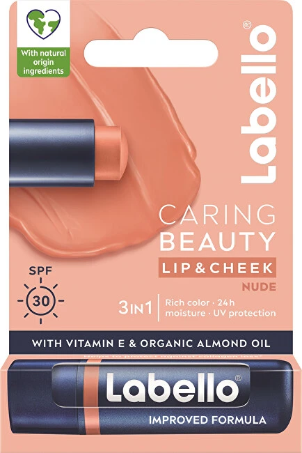Labello Caring Beauty Nude Tinted Lūpų balzamas 4,8 g