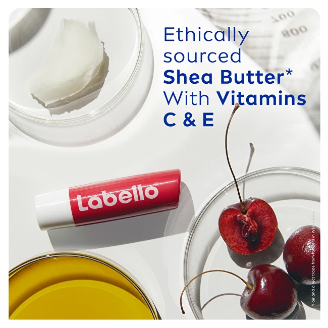 Labello Cherry Shine 24h Moisture Lūpų balzamas Lūpų balzamas moterims, 4,8 g