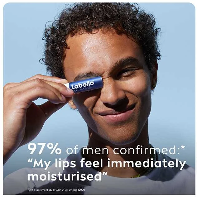 Labello Men Active 24h Moisture Lūpų balzamas Lūpų balzamas vyrams, 4,8 g