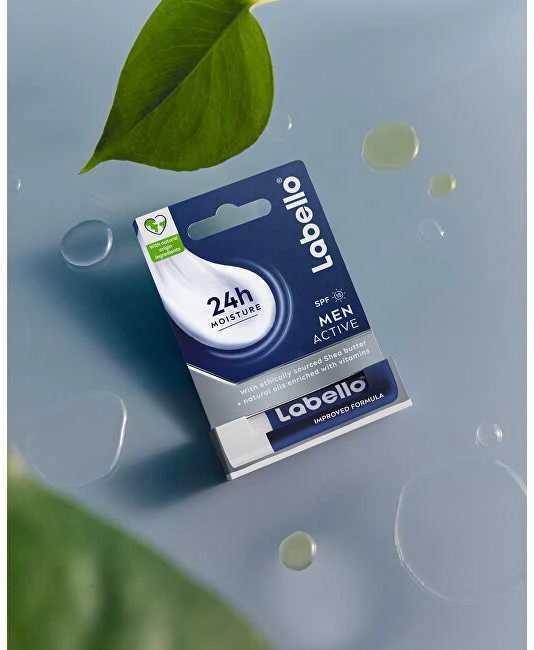 Labello Men Active 24h Moisture Lūpų balzamas Lūpų balzamas vyrams, 4,8 g