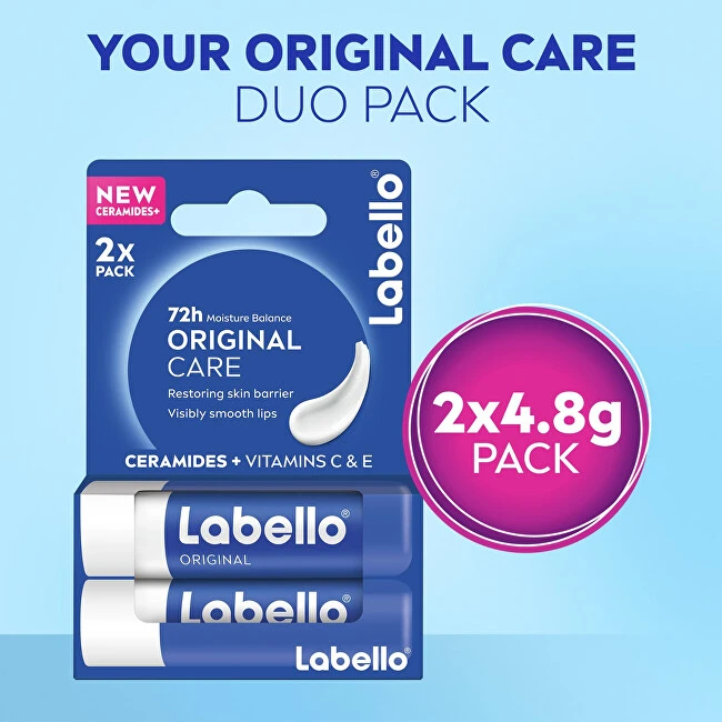 Labello Original 24h Moisture Lūpų balzamas Lūpų balzamas unisex, 1 balení