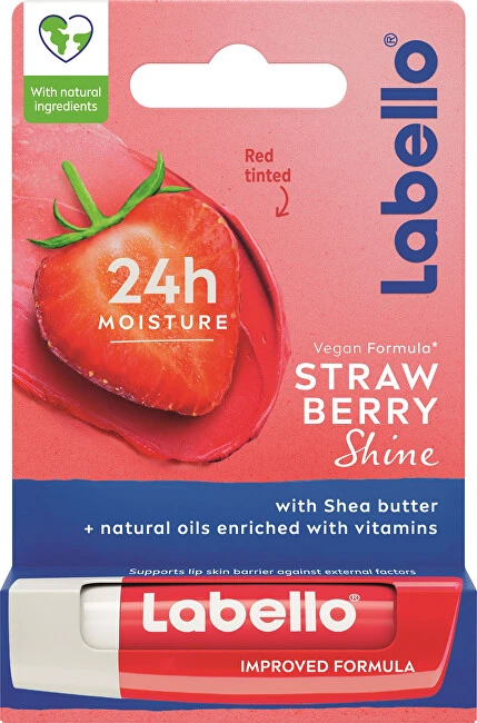 Labello Strawberry Shine Caring Lūpų balzamas