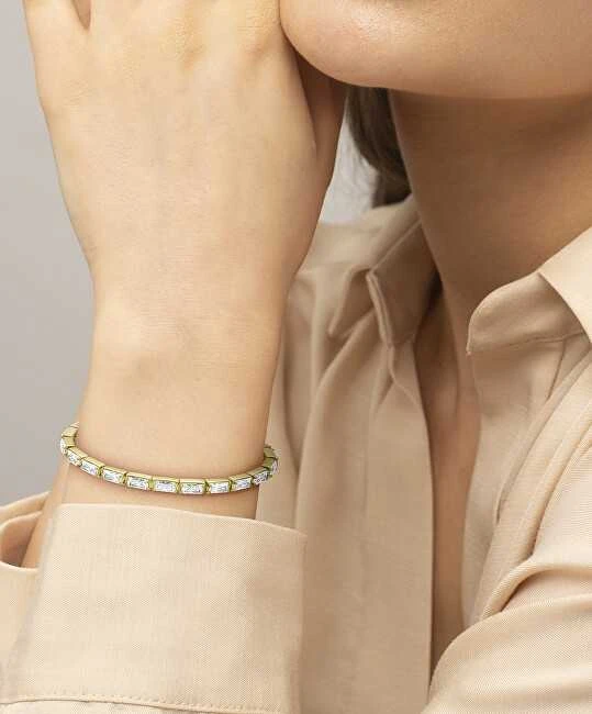 Lacoste „Duchess“ paauksuota teniso apyrankė su skaidriais kristalais 2040499