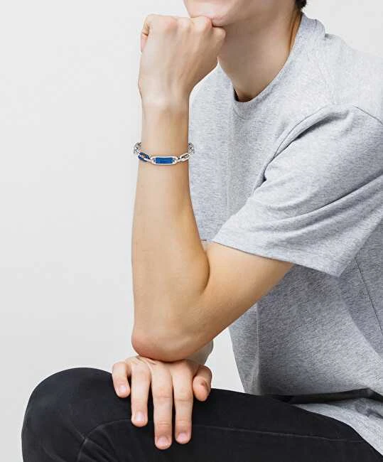 Lacoste Madinga plieninė vyriška apyrankė „Crew 2040368“