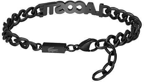 Lacoste Juodas men´s steel bracelet Script 2040478