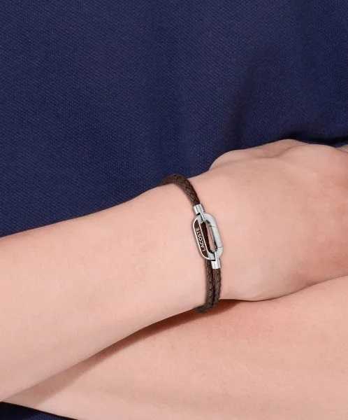 Lacoste Vyriška odinė apyrankė Starboard 2040113