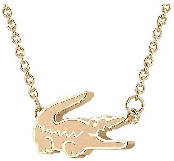 Lacoste Originalus auksu dengtas karoliai moterims Crocodile 2040045