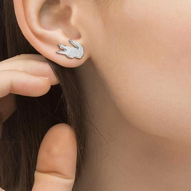 Lacoste Original steel earrings Crocodile 2040050