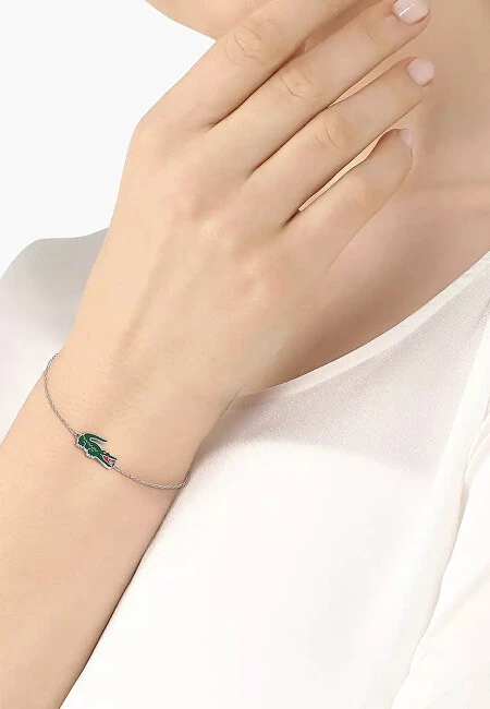 Lacoste Plieninė moteriška apyrankė „Krokodilas“ 2040623