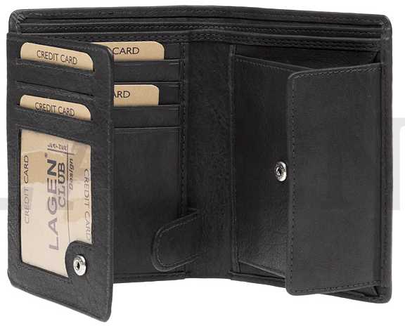 Lagen Men´s leather wallet 2103 E Juodas