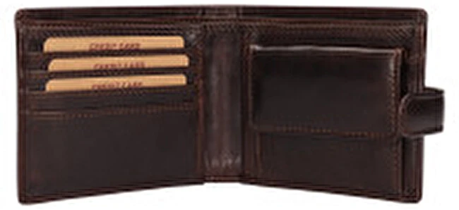 Lagen Men's leather wallet E-1036/T D.BRN
