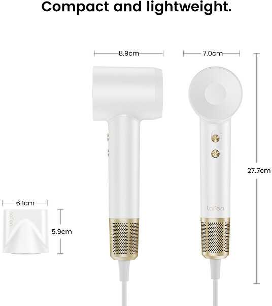 Laifen Swift Premium jonizuojantis plaukų džiovintuvas (baltas)